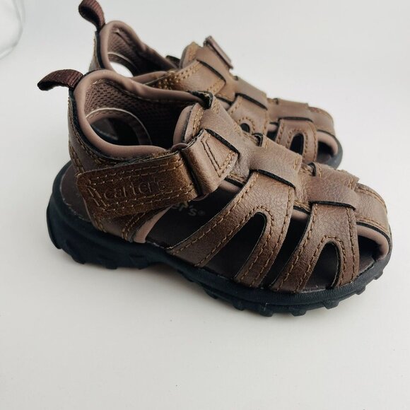 Carter’s Sandals‎ Fisherman Vasco Toddler Size 5M Brown Summer Shoes - Picture 4 of 8